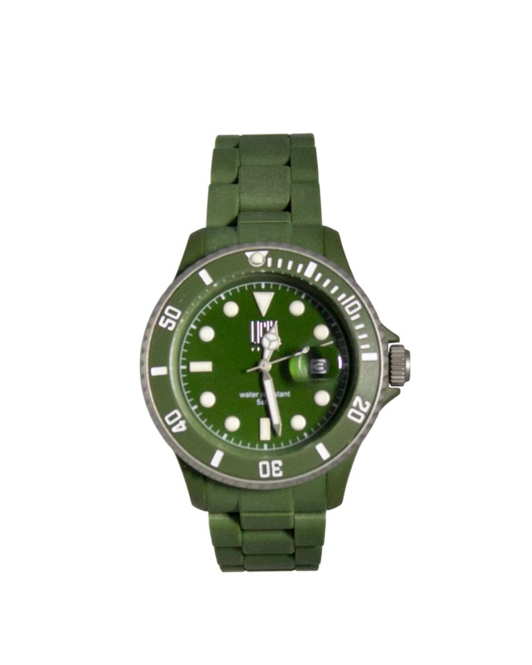 Light Time Quarzuhr Armbanduhr Damen Herren Datum Kunststoff Grün L141ARM, Datumsanzeige Light Time Quarzuhr Armbanduhr Damen Herren Datum Kunststoff Grün L141ARM, Datumsanzeige von Light Time