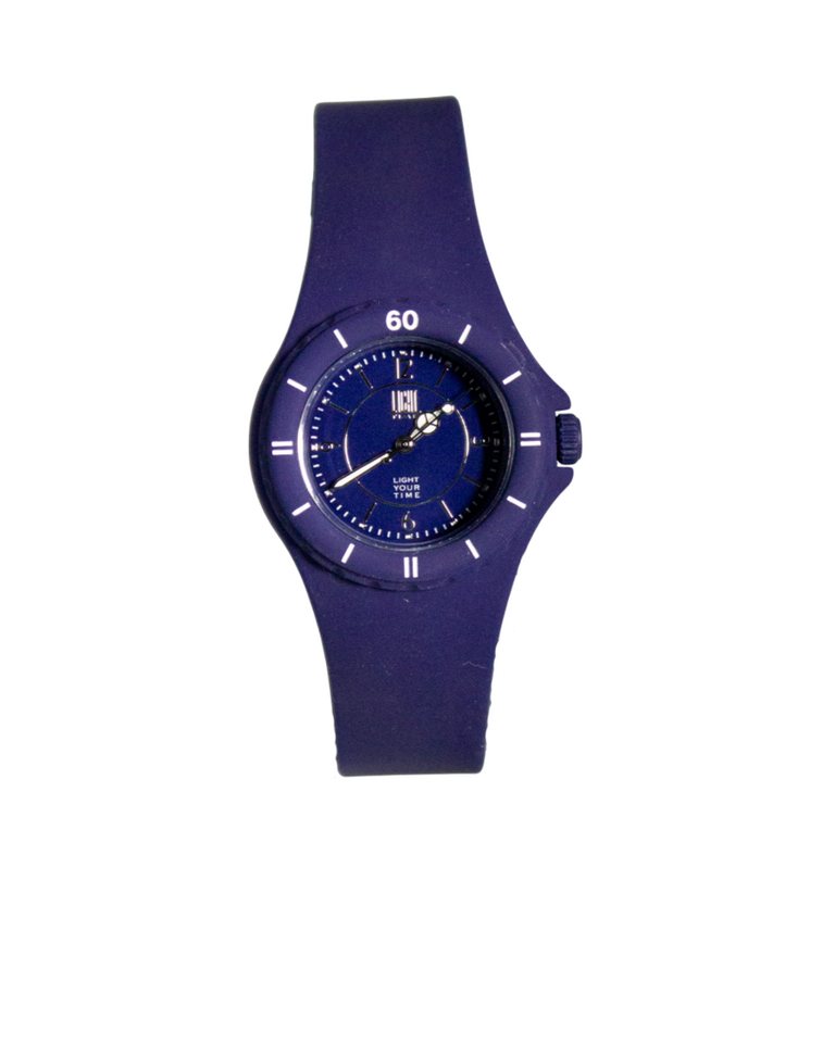 Light Time Quarzuhr Armbanduhr Damen Herren Kunststoff Blau L121NVY von Light Time