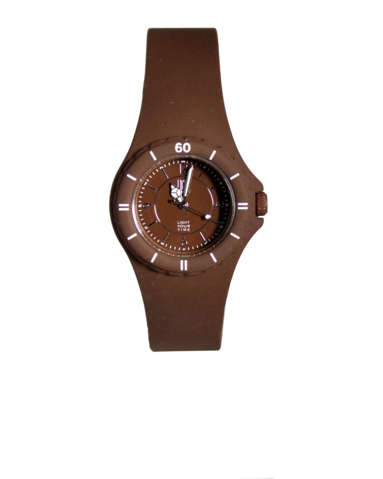 Light Time Quarzuhr Armbanduhr Damen Herren Kunststoff Braun L121BRN Light Time Quarzuhr Armbanduhr Damen Herren Kunststoff Braun L121BRN von Light Time