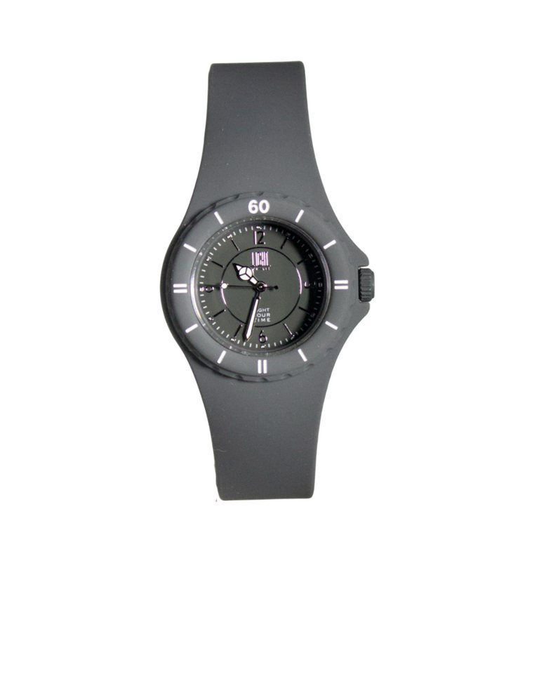 Light Time Quarzuhr Armbanduhr Damen Herren Kunststoff Grau L121GRY von Light Time