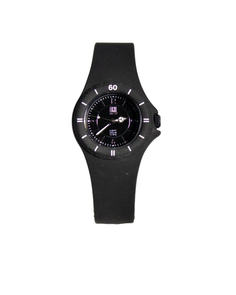 Light Time Quarzuhr Armbanduhr Damen Herren Kunststoff Schwarz L121Black Light Time Quarzuhr Armbanduhr Damen Herren Kunststoff Schwarz L121Black von Light Time