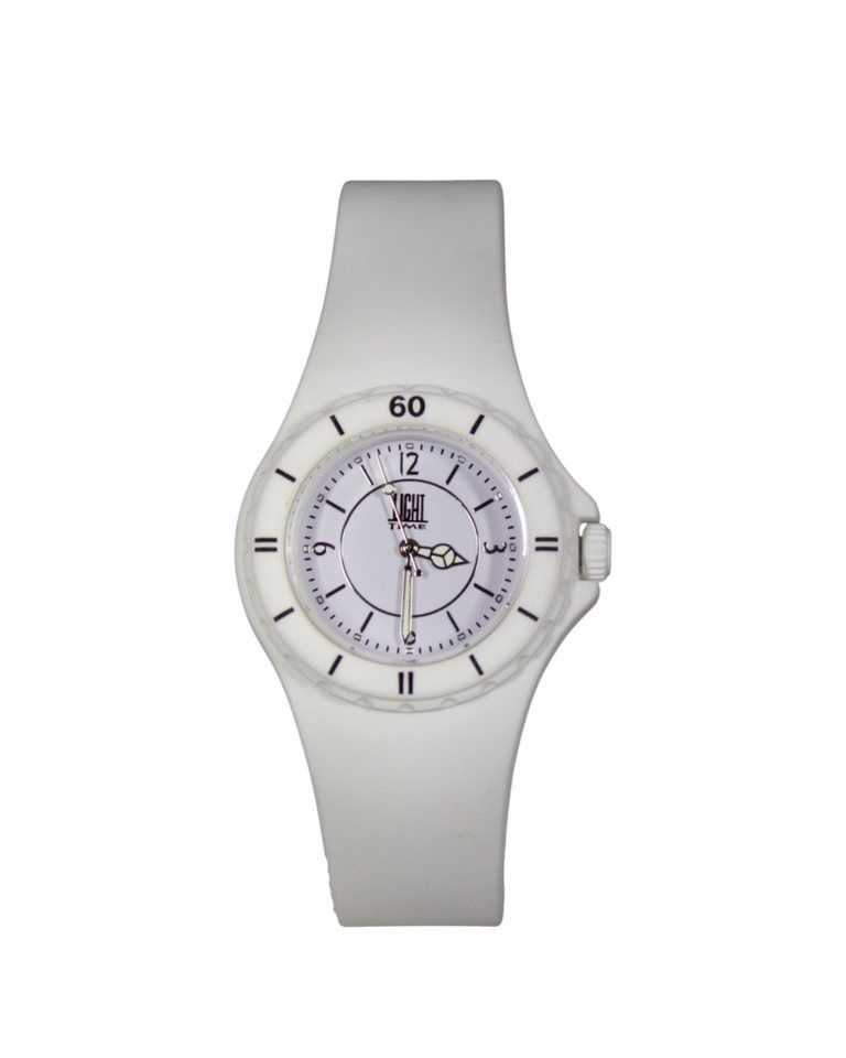 Light Time Quarzuhr Armbanduhr Damen Herren Kunststoff Weiß L121WHT von Light Time