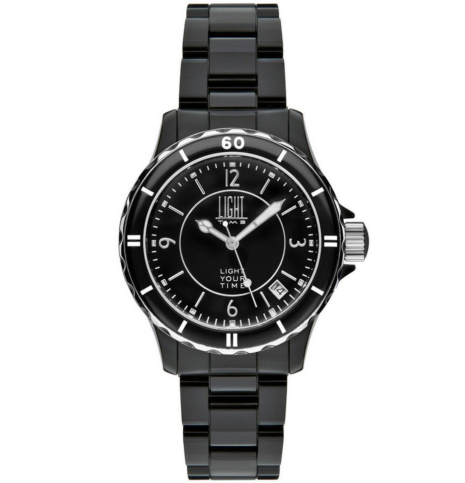 Light Time Quarzuhr Armbanduhr Damen Kunststoff Datum Schwarz L114C Light Time Quarzuhr Armbanduhr Damen Kunststoff Datum Schwarz L114C von Light Time