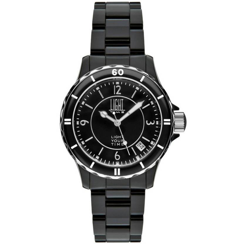 Light Time Quarzuhr Armbanduhr Damen Kunststoff Datum Schwarz L114C Light Time Quarzuhr Armbanduhr Damen Kunststoff Datum Schwarz L114C von Light Time