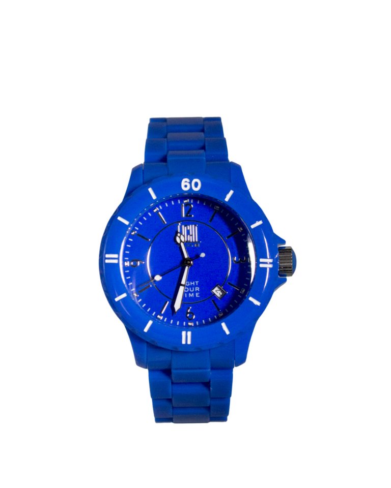Light Time Quarzuhr Armbanduhr Herren Kunststoff Datum Blau L116ROY von Light Time