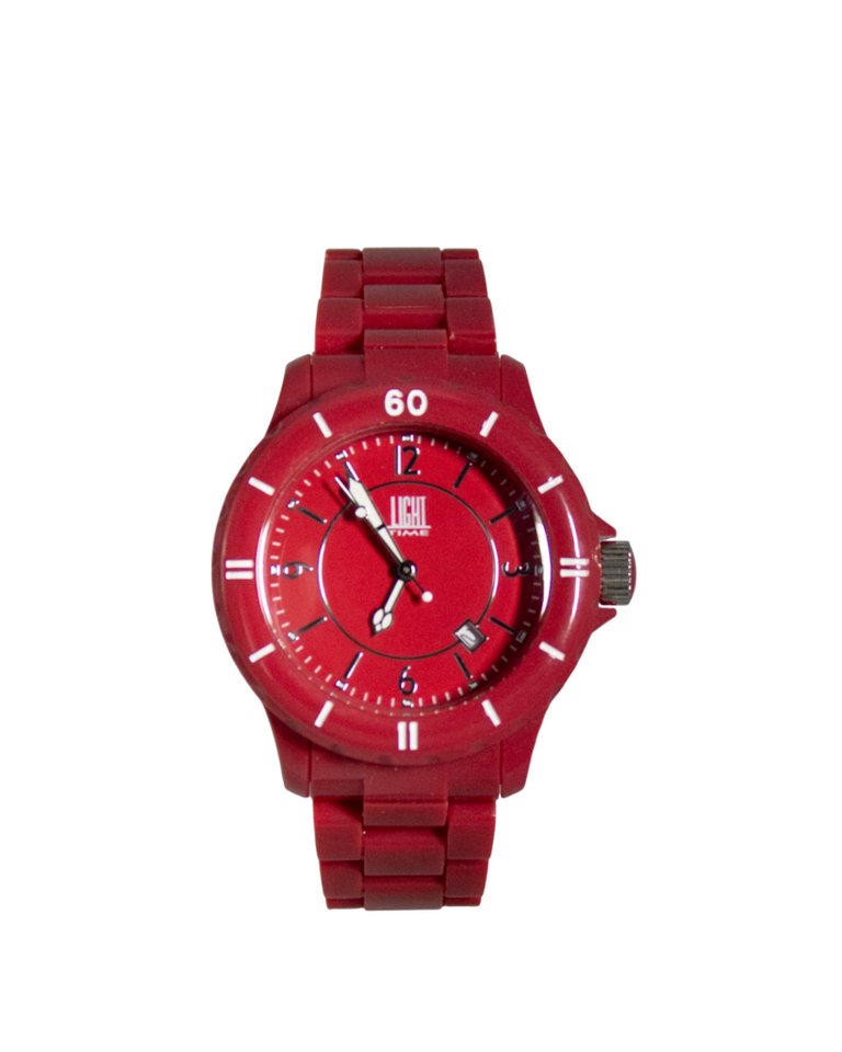 Light Time Quarzuhr Armbanduhr Herren Kunststoff Datum Rot L116RED Light Time Quarzuhr Armbanduhr Herren Kunststoff Datum Rot L116RED von Light Time