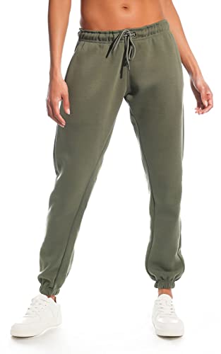 Light & Shade Damen Leichte und schattige Jogginghose mit weicher Haptik Trainingshose, Army, XS von Light & Shade