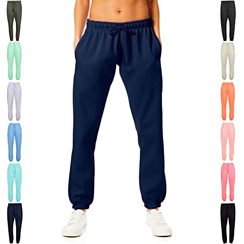 Light & Shade Damen Leichte und schattige Jogginghose mit weicher Haptik Trainingshose, Navy, L von Light & Shade