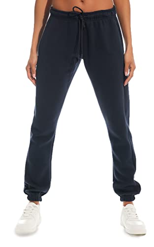 Light & Shade Damen Leichte und schattige Jogginghose mit weicher Haptik Trainingshose, Navy, L von Light & Shade