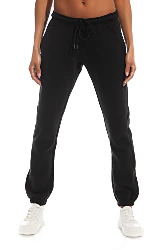 Light & Shade Damen Leichte und schattige Jogginghose mit weicher Haptik Trainingshose, Schwarz, L von Light & Shade