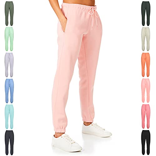 Light & Shade Damen Soft Touch Loungewear Jogginghose Jogger, Rose, M von Light & Shade