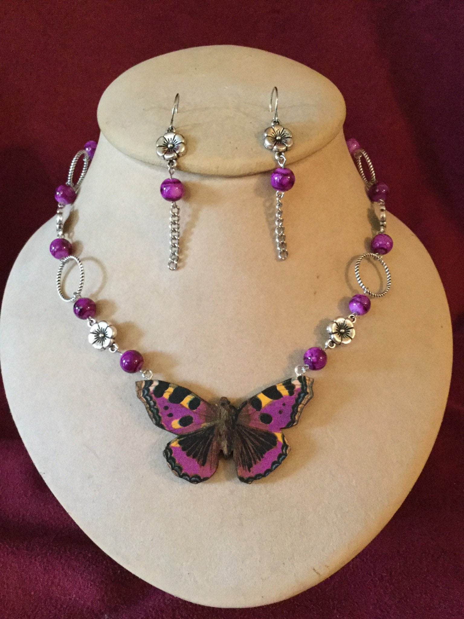 Schmetterling Halskette; Holz Halskette Schmetterling Halskette; Holz Halskette von LightBendStudios