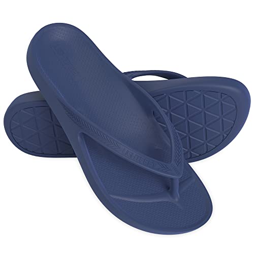 LightFeet Flip-Flops mit Fußgewölbeunterstützung, unisex, Plantarfasziitis, hergestellt von australischem Podologen, marineblau, 42 1/3 EU von LightFeet
