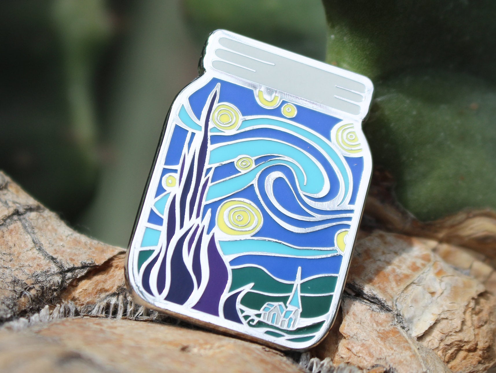 Jarry Nacht | Sternennacht Hard Emaille Pin Anstecknadel Brosche Abzeichen Flair Van Gogh Malerei Jarry Nacht | Sternennacht Hard Emaille Pin Anstecknadel Brosche Abzeichen Flair Van Gogh Malerei von LightOfTheMoonPins
