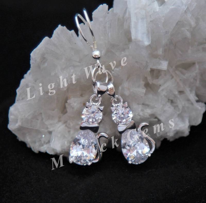 Kristall Sterling Katze Miau Ohrringe ~ Elegant~Fun Humane Gesellschaft Kostenloser Versand in Die Usa Kristall Sterling Katze Miau Ohrringe ~ Elegant~Fun Humane Gesellschaft Kostenloser Versand in Die Usa von LightWaveMagickGems