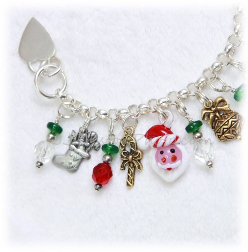 sterling Rolo Weihnachten Bettelarmband Mit Charms sterling Rolo Weihnachten Bettelarmband Mit Charms von LightWaveMagickGems