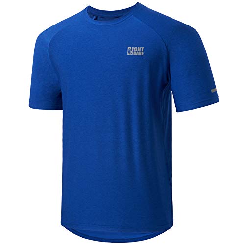 Lightbare LSF 50+ Herren Dry Fit T-Shirts Kurzarm Sonnenschutz Shirts für Laufen Workout Sport, Heather Royal Blue, 3X-Groß von Lightbare