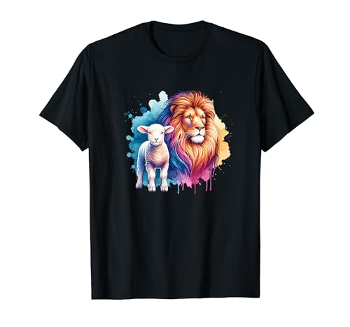 Löwe von Juda Lamm Gottes Christliches Damen Herren T-Shirt von Lightedblessing Christliche Kleidung