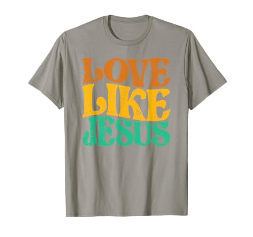 Love like Jesus Kirche Glaube Christliches Damen Herren T-Shirt von Lightedblessing Christliche Kleidung