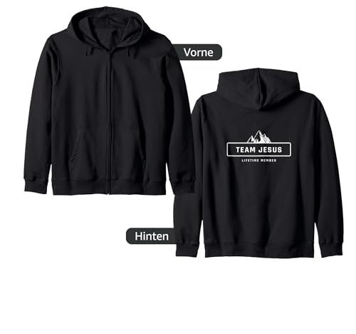 Team Jesus Lebenslanges Mitglied Christlich Damen Herren Kapuzenjacke von Lightedblessing Christliche Kleidung