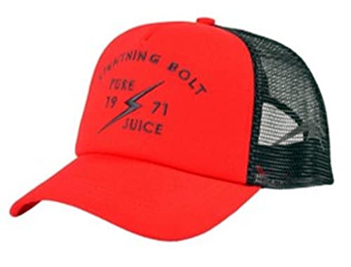 Lightning Bolt Trucker Cap mit dem Namen 1971 Juice in der Farbe Rot R02 Formula ONE von Lightning Bolt