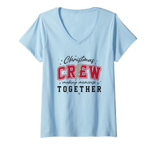 Damen Lightning Bolt Vibe mit Crewkarierung T-Shirt mit V-Ausschnitt Damen Lightning Bolt Vibe mit Crewkarierung T-Shirt mit V-Ausschnitt von Lightning Checkered Style Crew Design