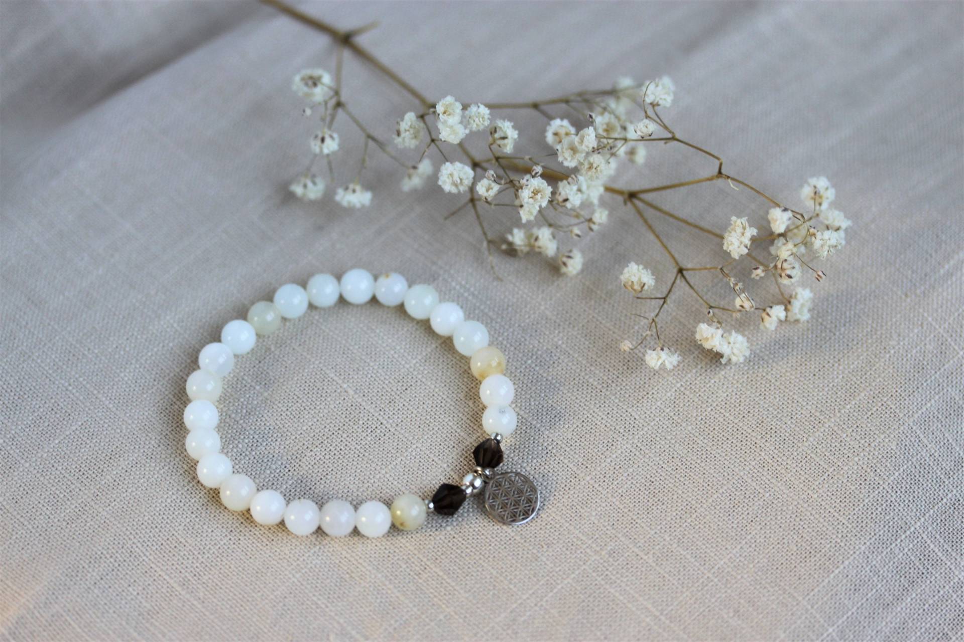 Chrysopal Armband Mit Rauchquarz | Anti - Stress 925Er Silber Anti-Stress-Armband Geschenkidee Edler Armschmuck Valentinstag von LightofAurora