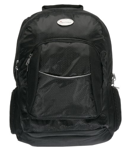 Lightpak Business Rucksack ADVANTAGE, Laptoprucksack aus Nylon für 17 Zoll Notebook, inkl. Regenschutz, Schwarz von LIGHTPAK