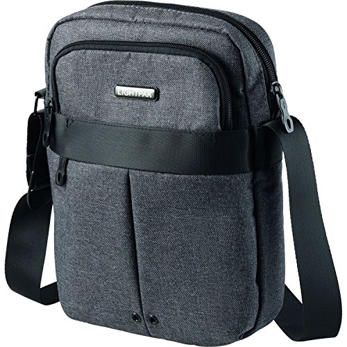 LIGHTPAK 46164 Umhängetasche Epsilon, Tragetasche mit Tablet PC-Fach, Verstellbarer Schultergurt, aus Polyester von LIGHTPAK