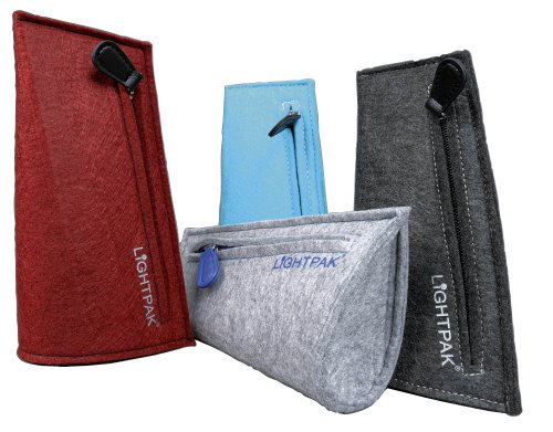 LIGHTPAK 43094 Stifteetui, Federtasche aus Filz, Schlampermappe in Tropfenform, Federmäppchen mit Reißverschluss, Filzetui für Lange Schultage und Arbeitstage geeignet, hellblau, ca. 20 x 11 x 2,5 cm von LIGHTPAK