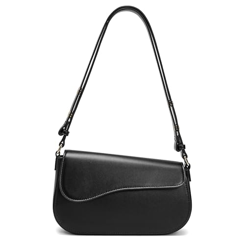 Ligoflsy Kleine Schultertaschen, Crossbody-Tasche für Damen, veganes Leder, Handtasche, Clutch, Hobo-Geldbörse, Schwarz Ligoflsy Kleine Schultertaschen, Crossbody-Tasche für Damen, veganes Leder, Handtasche, Clutch, Hobo-Geldbörse, Schwarz von Ligoflsy