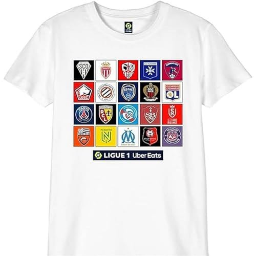 Ligue 1 Uber Eats Jungen Boligf1ts024 T-Shirt, weiß, 10 Jahre von Ligue 1 Uber Eats