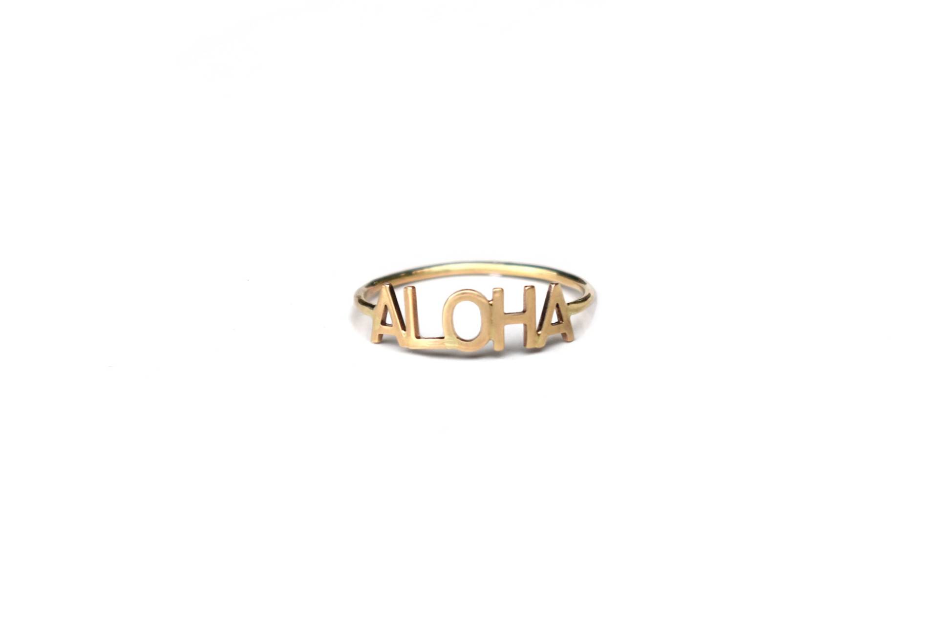Aloha Ring - Hergestellt in Hawaii Aus 585Er Gelbgold Aloha Ring - Hergestellt in Hawaii Aus 585Er Gelbgold von LihikaiJewelry