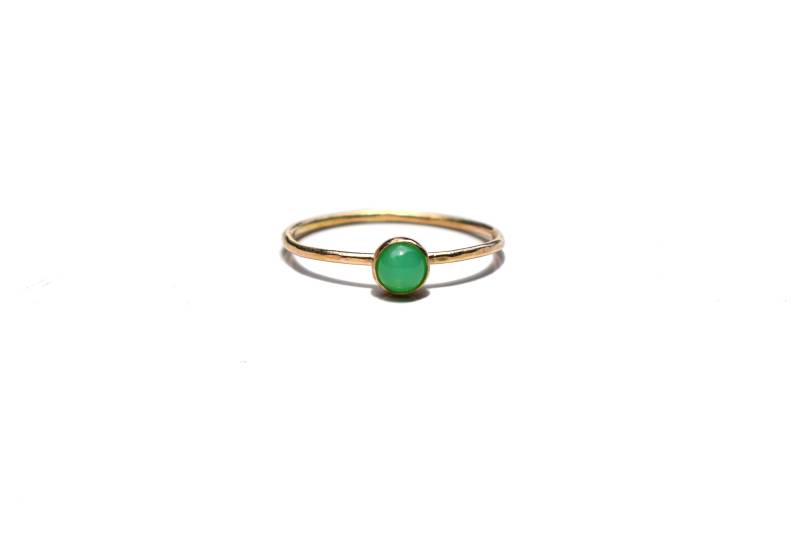 Insel Ring - 4Mm Stein | Lapislazuli, Chrysopras, Türkis in Einem 1, 02 Mm 14K Massivem Goldband Insel Ring - 4Mm Stein | Lapislazuli, Chrysopras, Türkis in Einem 1, 02 Mm 14K Massivem Goldband von LihikaiJewelry