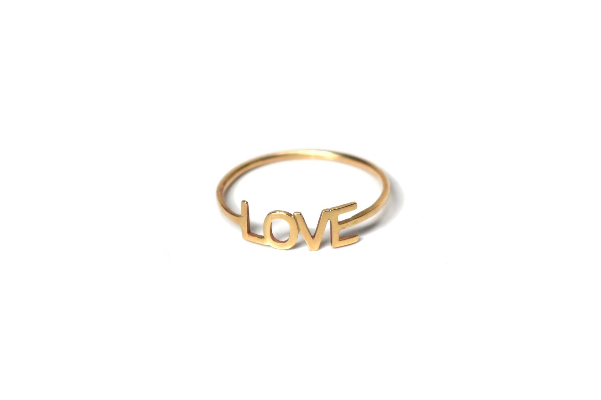Love Ring - 14K Solid Gelb Love Ring - 14K Solid Gelb von LihikaiJewelry