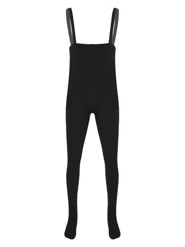 LiiYii Body Klassischer Tanz Herren Ärmellos Ganzkörper Gymnastik Outfit Kunstturnen Ballet Leotard Romper Jumpsuit Schlanke Passform Einteiler Und Tanzanzüge Schwarz M von LiiYii