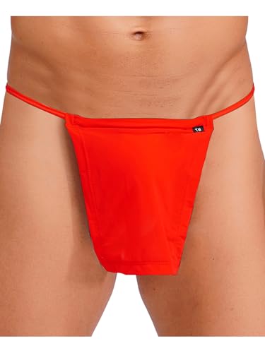LiiYii Herren Japanischer Lendenschur String Tanga T-Rücken G-String mit Fundoshi Unterhose Lendenschurz Unterwäsche Sumo Slip Reizwäsche Dessous Rot XL von LiiYii