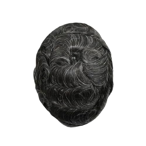 Herrenperücke 0,03 mm Untra dünne Haut Männerhaar-Toupet Männer Prothese Kapillare Remy Menschenhaar Natürliche Herrenperücken Protese Capilar Masculina glattes Haar(1B20#) von Lijiaxiuyc-101