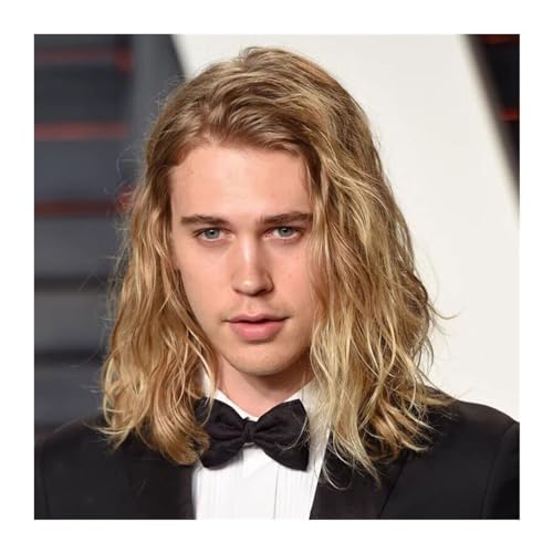 Herrenperücke 130% Dichte, 12 Zoll, feines Mono-Toupet aus langem Echthaar, Herrenperücke, Ombre-Blond, 10 x 8 Haarteile, Ersatzsystem for Männer glattes Haar von Lijiaxiuyc-101