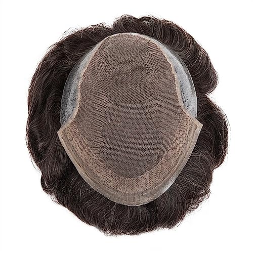 Herrenperücke Echthaar-Systemeinheiten, gewellte Herren-Haarteile, französische Spitze, PU-Männertoupet, indische Remy-Haarperücken, natürlicher Haaransatz, atmungsaktive männliche Haarprothese glatte Herrenperücke Echthaar-Systemeinheiten, gewellte Herren-Haarteile, französische Spitze, PU-Männertoupet, indische Remy-Haarperücken, natürlicher Haaransatz, atmungsaktive männliche Haarprothese glatte von Lijiaxiuyc-101