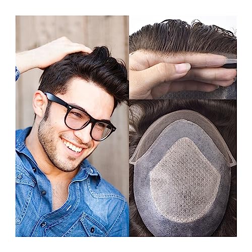 Herrenperücke Herren-Toupet mit Spitze und PU-Hautbasis, 20,3 x 25,4 cm, männliche Haarprothese, Herrenperücke, Diamant-Spitzenoberseite, natürlicher Haaransatz, indisches Echthaar, Systemeinheit for Herrenperücke Herren-Toupet mit Spitze und PU-Hautbasis, 20,3 x 25,4 cm, männliche Haarprothese, Herrenperücke, Diamant-Spitzenoberseite, natürlicher Haaransatz, indisches Echthaar, Systemeinheit for von Lijiaxiuyc-101