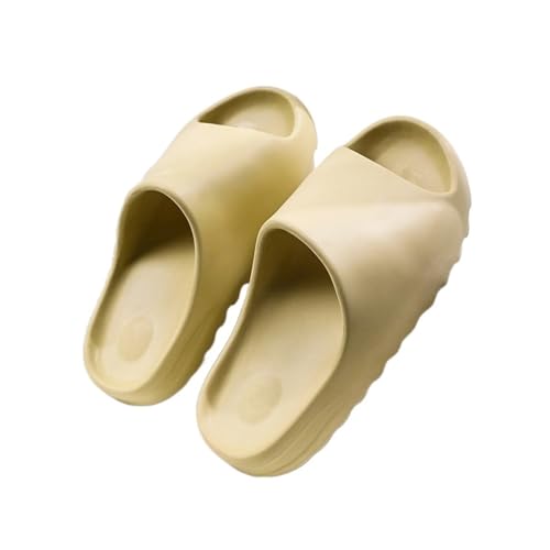 Lijiaxiuyc-101 badeschlappen Hausschuhe Männer und Frauen Außen tragen Sommer dicker Boden Outdoor Paar Strand ein Wort Sandalen Indoor Outdoor Mode Hausschuhe badeschuhe(Khaki,36) von Lijiaxiuyc-101