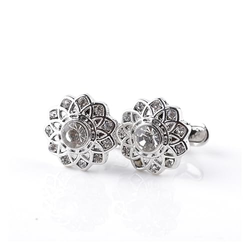 Lijiaxiuyc-101 manschettenknöpfe Blumen-Kristall-Manschettenknöpfe, Klassische Business-Hemd-Manschettenknöpfe, Charms-Schmuck anstecknadel Herren Anzug Lijiaxiuyc-101 manschettenknöpfe Blumen-Kristall-Manschettenknöpfe, Klassische Business-Hemd-Manschettenknöpfe, Charms-Schmuck anstecknadel Herren Anzug von Lijiaxiuyc-101