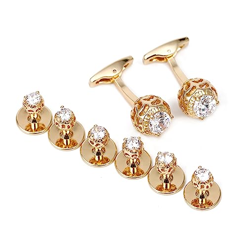 Lijiaxiuyc-101 manschettenknöpfe Herren-Manschettenknöpfe, 8 Zirkonia, Hemd, goldene Manschettenknöpfe, Hochzeitsschmuck anstecknadel Herren Anzug Lijiaxiuyc-101 manschettenknöpfe Herren-Manschettenknöpfe, 8 Zirkonia, Hemd, goldene Manschettenknöpfe, Hochzeitsschmuck anstecknadel Herren Anzug von Lijiaxiuyc-101