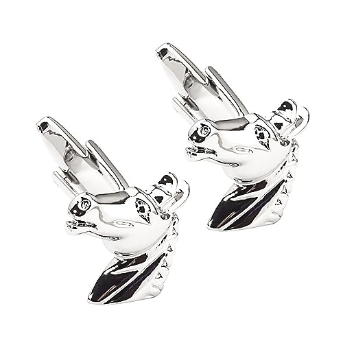 Lijiaxiuyc-101 manschettenknöpfe Manschettenknöpfe in Pferdekopfform, glattes Metall, Herren-Business-Hemd-Manschettenknöpfe, Manschettenknöpfe, Herrenschmuck anstecknadel Herren Anzug von Lijiaxiuyc-101
