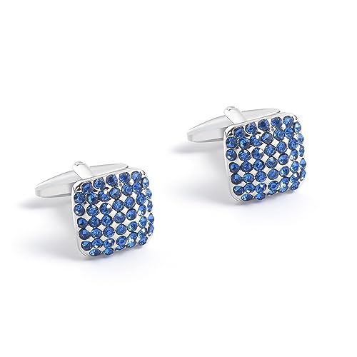 Lijiaxiuyc-101 manschettenknöpfe Wasserdiamantblaue Manschettenknöpfe, Hemdmanschettenknöpfe aus Kupfer mit Zirkoneinlage, Herrenschmuck anstecknadel Herren Anzug Lijiaxiuyc-101 manschettenknöpfe Wasserdiamantblaue Manschettenknöpfe, Hemdmanschettenknöpfe aus Kupfer mit Zirkoneinlage, Herrenschmuck anstecknadel Herren Anzug von Lijiaxiuyc-101