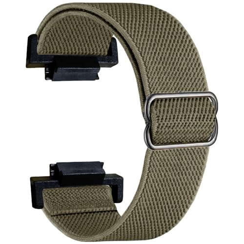 HIJIAWEE Elastisches Nylon-Uhrenarmband für Casio G-shock DW-5600/6900, dehnbares Ersatzband mit Stecker, passend für Casio GA-110/GW-B5600/GB-5600/GW-8900, Olivgrün von Lijinlan