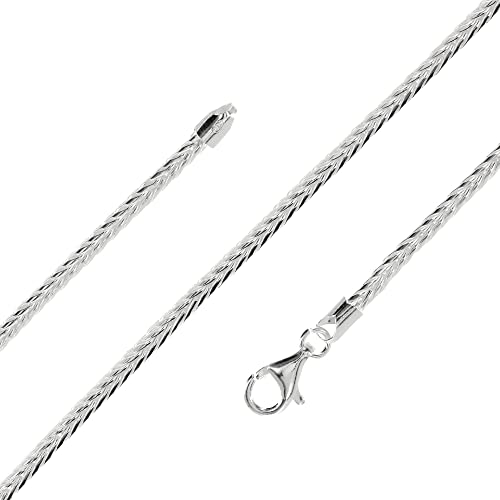 Lijoh 925 Sterling Silber Halskette für Herren Franco-Kette (3 mm) Silberkette Ketten Länge 45 cm LJ1083-45 von Lijoh