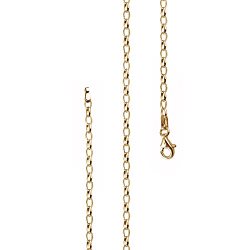 Lijoh Damen 24K vergoldete Ankerkette 925 Sterling Silber (2,7 mm) Gold Damen-Halskette Länge 70 cm LJ1032-570 von Lijoh