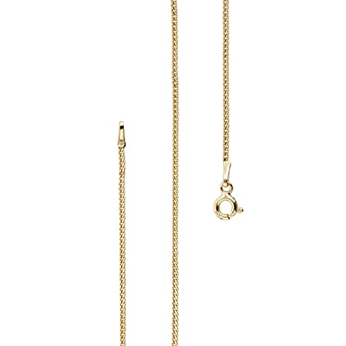 Lijoh Panzerkette vergoldet 925 Silber Damen Gold Kette 1,4 mm Halskette Silberkette Länge 70 cm LJ1041-570 von Lijoh